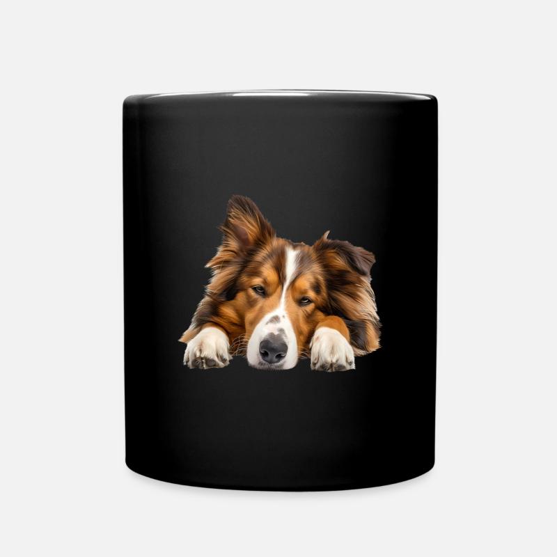 Collie - Tasse einfarbig - Schwarz