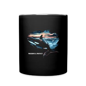 Préserver et protéger Orque Épaulard Épaulard Épaulard - Mug uni - noir - Devant