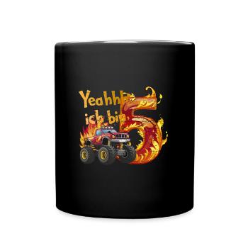5. Geburtstag 5 Jahre Geburtstagsparty - Tasse einfarbig - Schwarz - Vorne