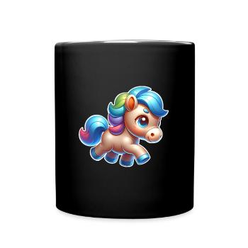Pony - Tasse einfarbig - Schwarz - Vorne