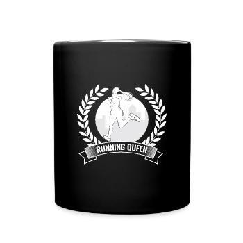 Marathonien Running Queen Running Cadeau de course - Mug uni - noir - Devant
