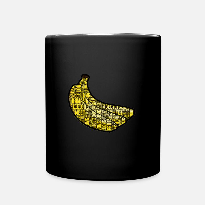 Bananen Obst Früchte Südfrucht Geschenk - Tasse einfarbig - Schwarz
