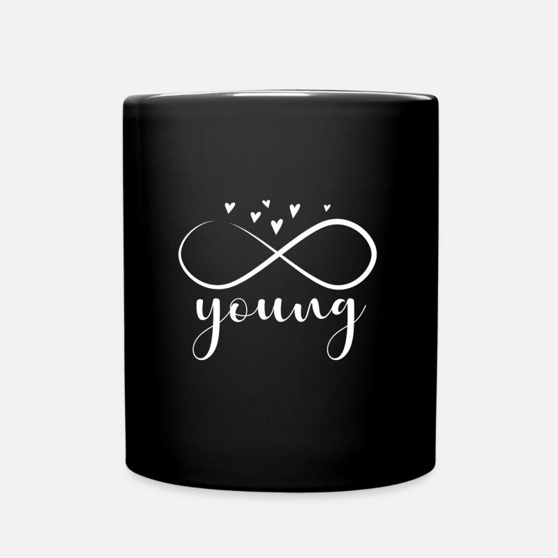 forever young - Tasse einfarbig - Schwarz