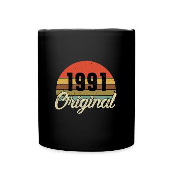 1991 original birthday - Full Colour Mug - black - Front