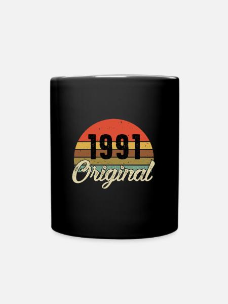 1991 anniversaire original - Mug uni - noir