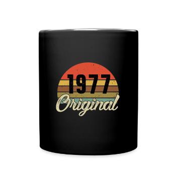 1977 original birthday - Full Colour Mug - black - Front