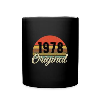 1978 Original Geburtstag - Tasse einfarbig - Schwarz - Vorne