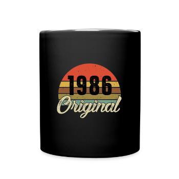 1986 original birthday - Full Colour Mug - black - Front