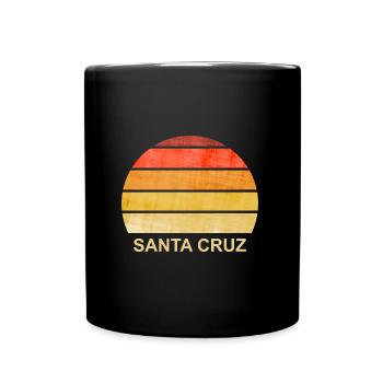 Santa Cruz Retro - Full Colour Mug - black - Front