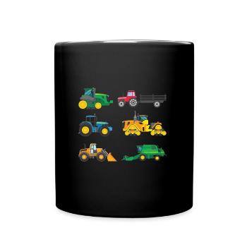 Tracteurs tracteurs agriculteurs agriculteurs enfants cadeau - Mug uni - noir - Devant