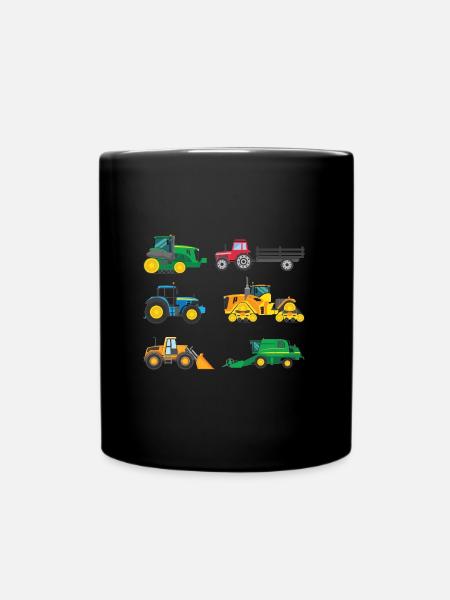 Tracteurs tracteurs agriculteurs agriculteurs enfants cadeau - Mug uni - noir