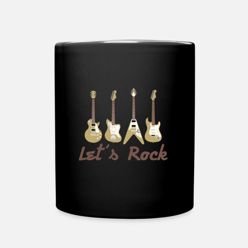 Gitarren Let's Rock Gitarrist Geschenk Hardrock - Tasse einfarbig - Schwarz