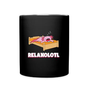 Axolotl Pyjama Relaxolotl Chemise de nuit Cadeau - Mug uni - noir - Devant