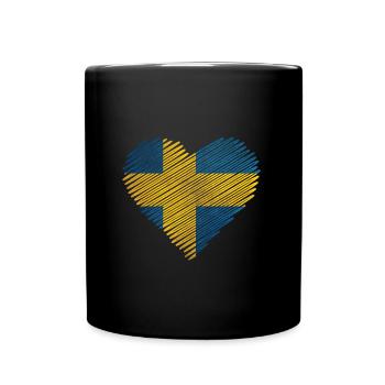 Schweden - Sweden - Swedish - Tasse einfarbig - Schwarz - Vorne