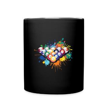 Billiard Evolution Snooker Pool Chalk Billiard Pla - Tasse einfarbig - Schwarz - Vorne