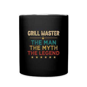 Grillmaster The Man The Myth The Legend Barbeque - Full Colour Mug - black - Front