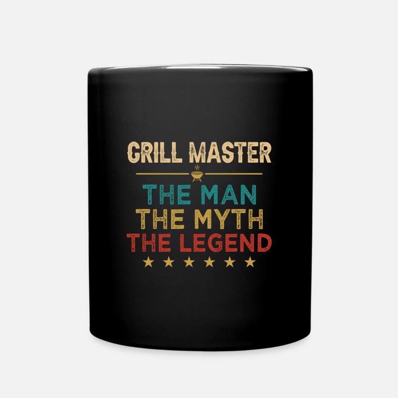 Grillmaster Der Mann Der Mythos Die Legende Grillen - Tasse einfarbig - Schwarz