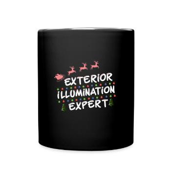 Exterior Ilumination Expert, Funny Christmas In - Full Colour Mug - black - Front