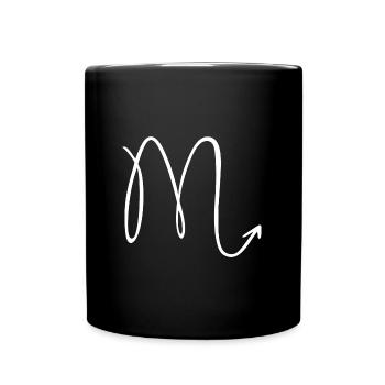Signe du zodiaque Scorpion - Mug uni - noir - Devant
