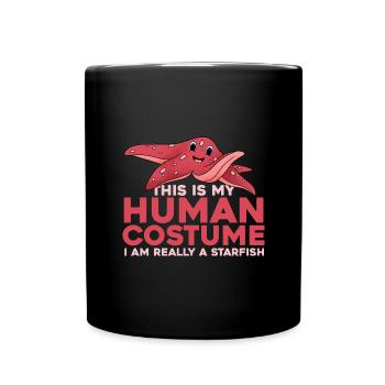 Seestern - Tasse einfarbig - Schwarz - Vorne