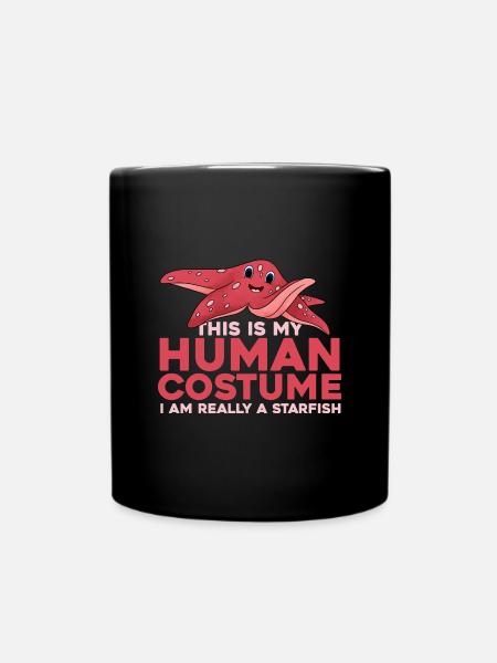 Seestern - Tasse einfarbig - Schwarz