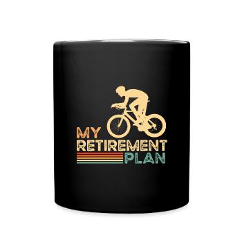 Régime de retraite Pension Cyclisme Dictons amusants Cadeau - Mug uni - noir - Devant