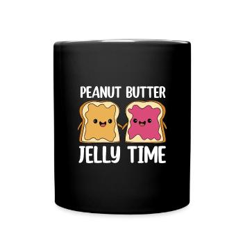 Erdnussbutter Peanut Butter Marmelade Geschenk - Tasse einfarbig - Schwarz - Vorne