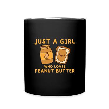 Erdnussbutter Peanut Butter Marmelade Geschenk - Tasse einfarbig - Schwarz - Vorne