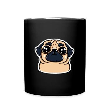 Kawaii Pug Dog Lover Puppy - Mug uni - noir - Devant