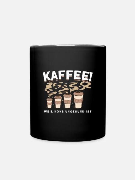 Kaffee - Tasse einfarbig - Schwarz