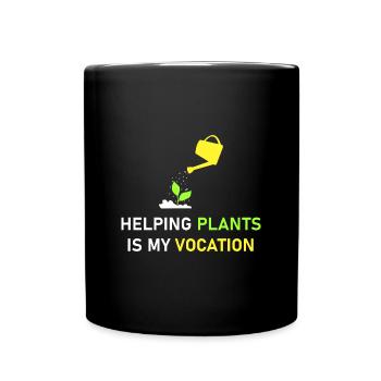 Aider les plantes est ma vocation - Mug uni - noir - Devant
