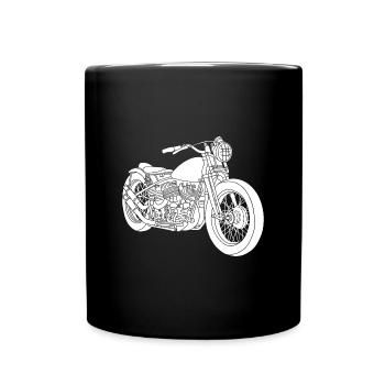 Motocyclette - Mug uni - noir - Devant