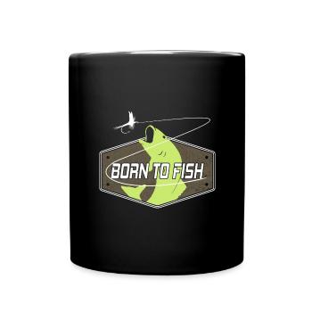 Fly Fishing - Tasse einfarbig - Schwarz - Vorne
