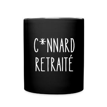 connard retraité - Mug uni - noir - Devant