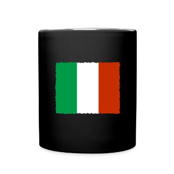 Italy Flag Vintage Italian Flag Used Look - Full Colour Mug - black - Front