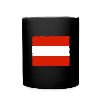 Austria Flag Austria Austrian Flag AT - Full Colour Mug - black - Front