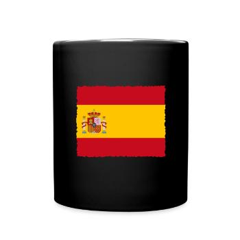 Spain Flag Vintage Spanish Flag Distressed Look - Full Colour Mug - black - Front