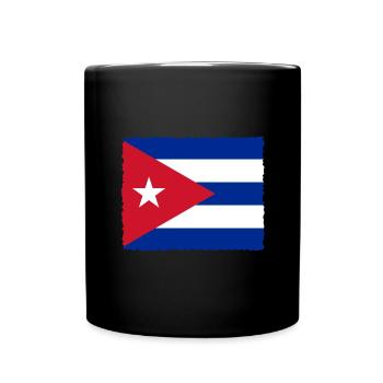 Kuba Flagge Karibik Urlaub Cuba Reise Havanna - Tasse einfarbig - Schwarz - Vorne