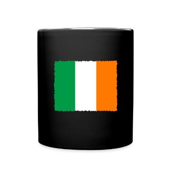 Ireland Flag Vintage Irish Flag Dublin - Full Colour Mug - black - Front