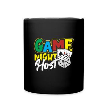 Brettspiele Spielbrett Geschenk - Tasse einfarbig - Schwarz - Vorne