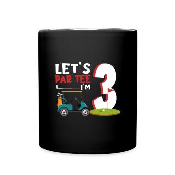 Geschenk für Minigolfspieler - Tasse einfarbig - Schwarz - Vorne