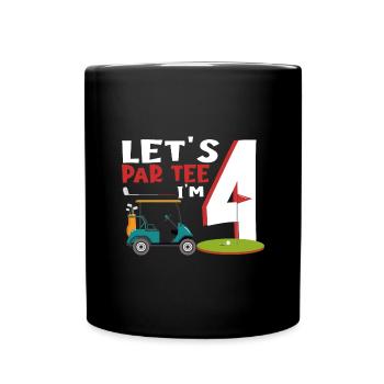 Geschenk für Minigolfspieler - Tasse einfarbig - Schwarz - Vorne