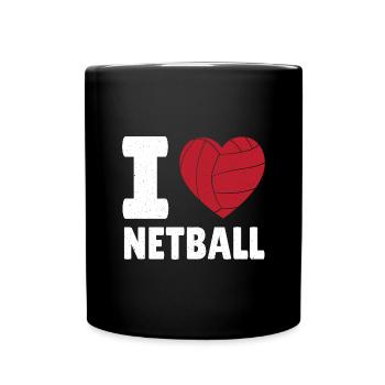 Love Netball Netball Player Gift - Full Colour Mug - black - Front