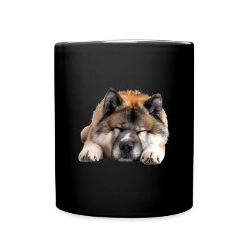 Akita - Tasse einfarbig - Schwarz - Vorne