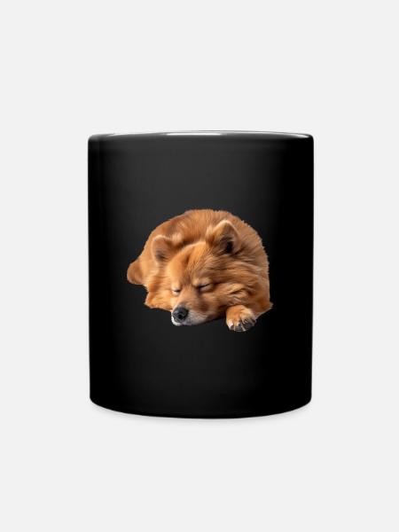 Finnish Spitz - Tasse einfarbig - Schwarz