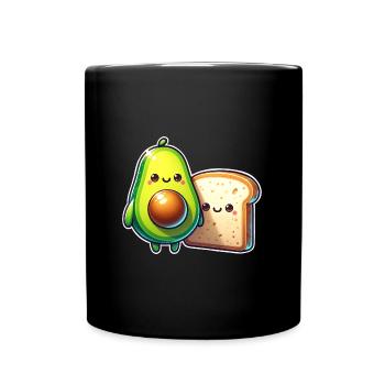 Avocado Toast - Tasse einfarbig - Schwarz - Vorne