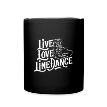 Vie Amour Danse en ligne Danse Sport - Mug uni - noir - Devant