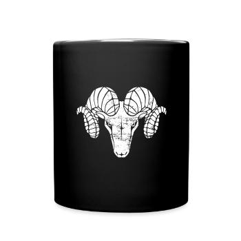 Widder used look - weiß - Tasse einfarbig - Schwarz - Vorne