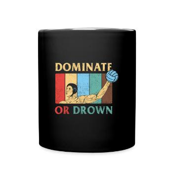 Retro Water Polo Vintage Sports Lover Gift - Full Colour Mug - black - Front