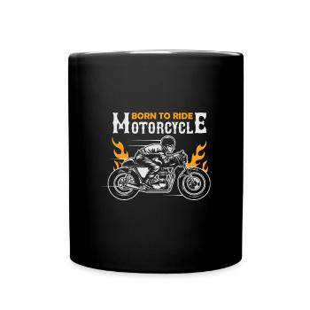 faire de la moto - Mug uni - noir - Devant